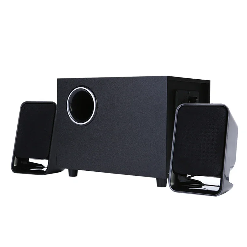 

220V 2.1 Channel computer Wooden Audio Desktop Notebook Wired Bluetooth Speaker Subwoofer High Volume Home Desktop Audio