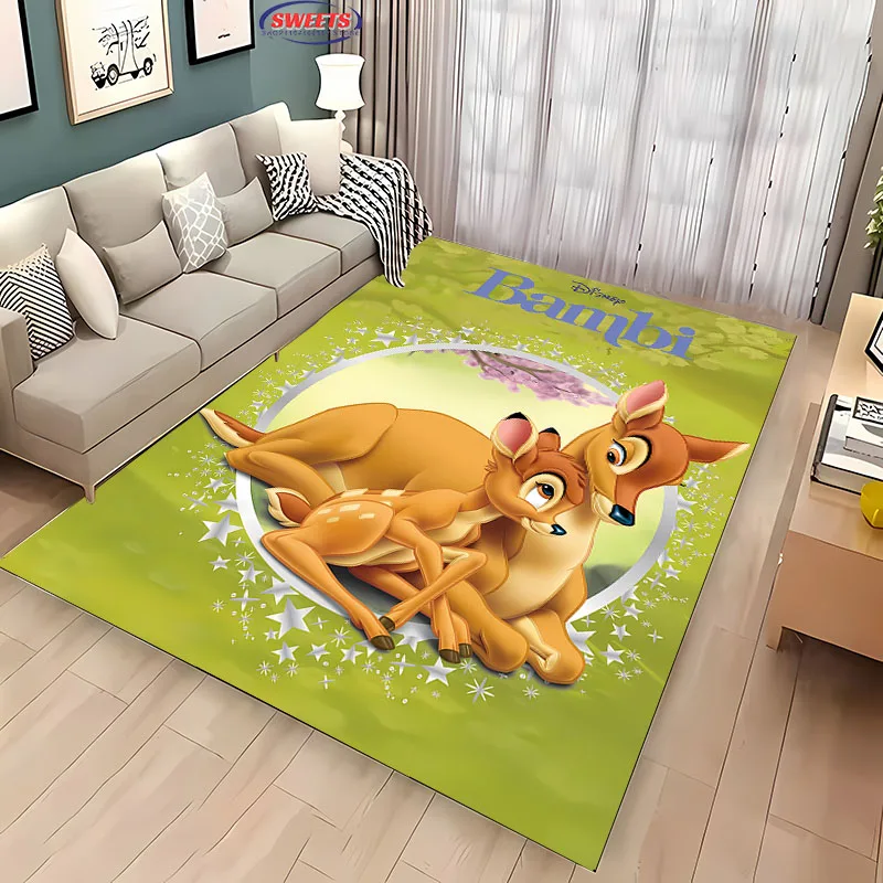 Disney Bambi Area Soft Carpet,Living Room and Bedroom Household Items, Children's Room Sofa Mat,Doormat Floor Anti-slip Rug,Gift