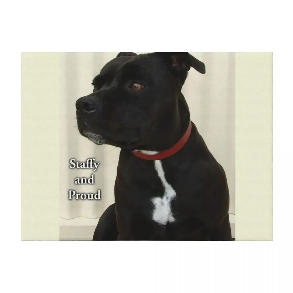 

Staffy and Proud Throw Blanket Sofa Cute Plaid Furry Large Blankets