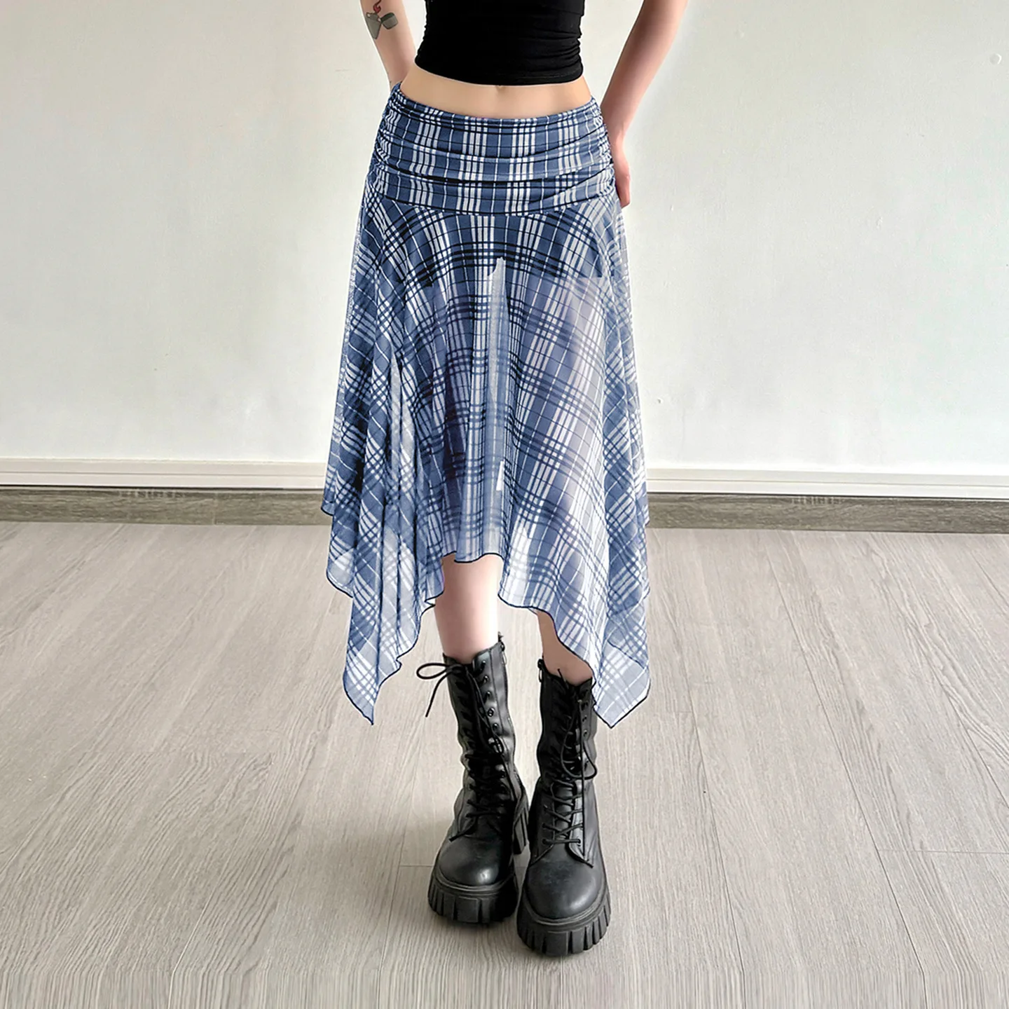 

Юбка Faion в клетку неправильной формы для женщин, новинка, сладкий и пряный сладкий персональный материал из полиэстера Ciwalk