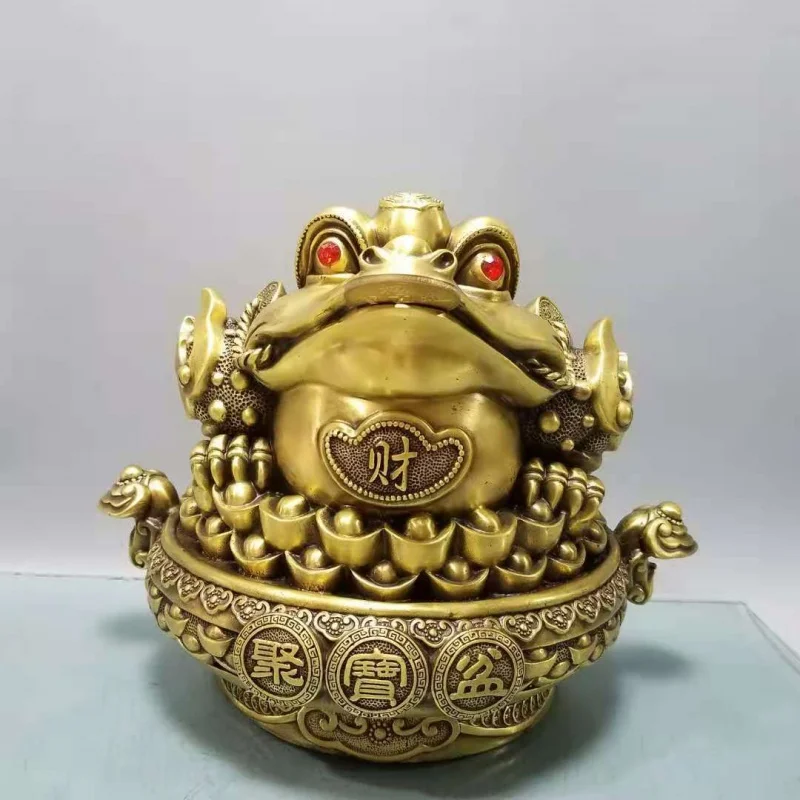 

Brass Ruyi Cornucopia Golden Toad Ornaments Living Room Office Crafts