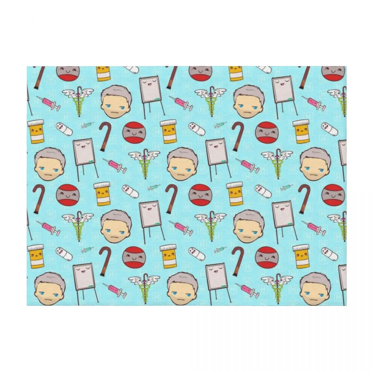 

House MD Kawaii Pattern Throw Blanket Decorative Sofa Designers Bed Fashionable Thin Blankets