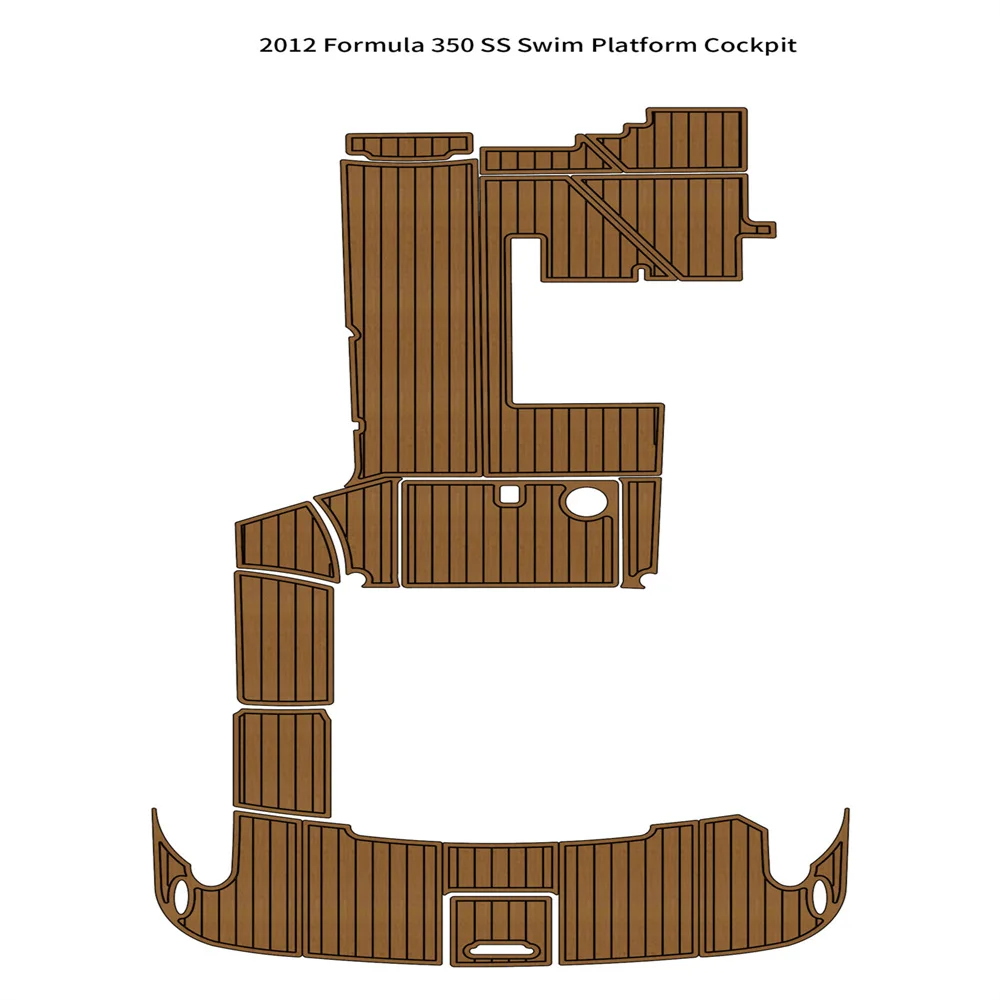 

2012 Formula 350 SS Swim Platform Cockpit Pad Boat EVA Foam Teak Deck Floor Mat