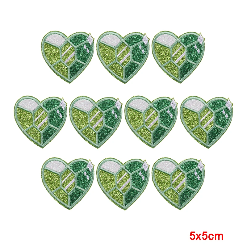 10 Stück Funkelnde Diamant-Schleifen-Herz-Aufnäher zum Aufbügeln, Stickerei-Patches aus Glitzermaterial für Westen und Taschen, Funkelnde Geschenkidee für Mädchen – Detail 39