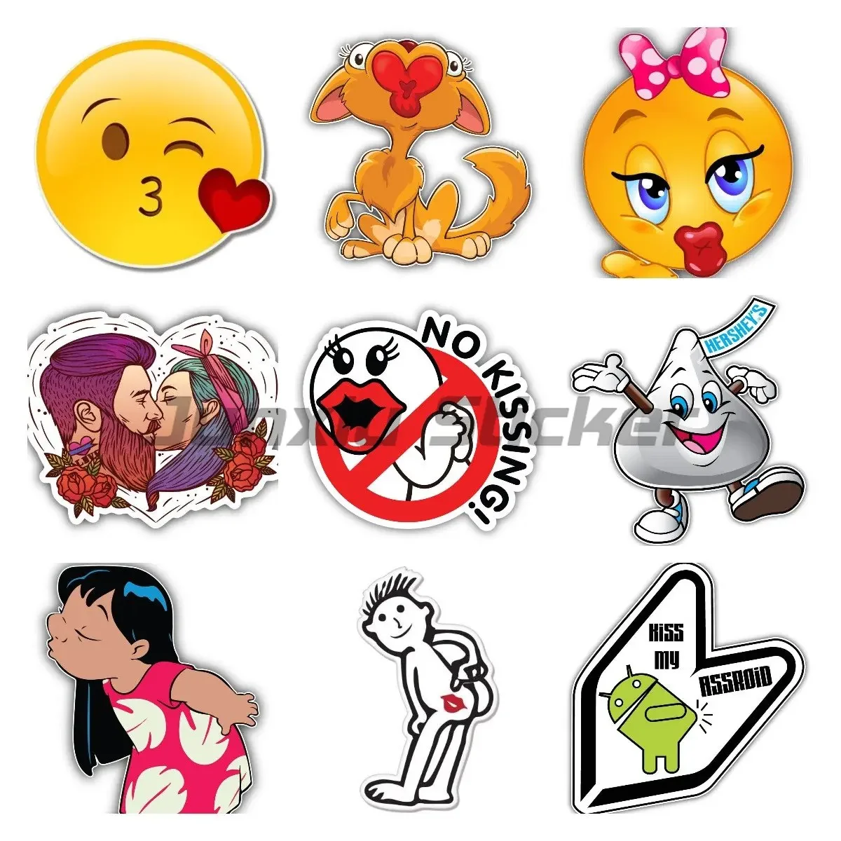 

Cartoon Anime Funny Kiss Lip Red Lips Car Sticker Vinyl Red Lips Decal Laptop Skateboard Luggage Decor