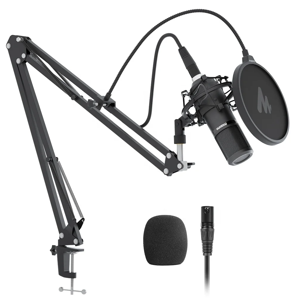 MAONO Professional Condenser Microfono With Microphone Stand Recording Bm800 Studio Microphone Recording XLR Podcast Microphone