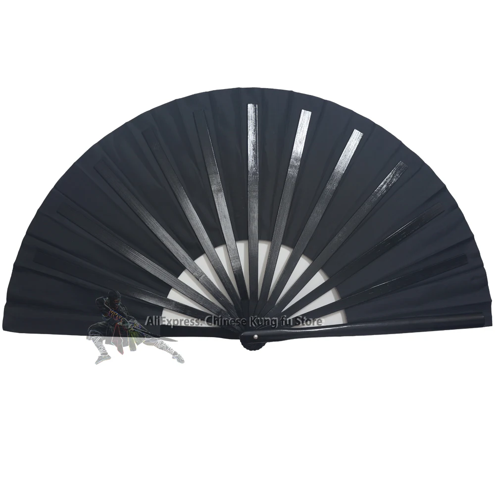 Black Bamboo Chinese Tai Chi Fans Kung fu Martial arts Training Fan Phoenix High Quality