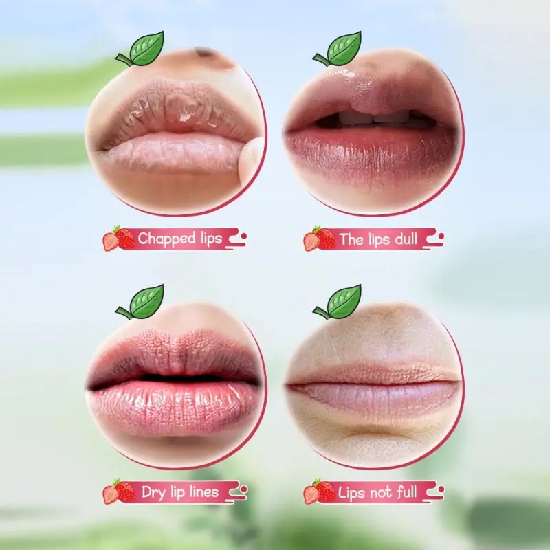 Bálsamo labial nutritivo de larga duración, lápiz labial de agua cambiante cálido de fresa, lápiz labial hidratante que cambia caliente, cuidado de labios coreano