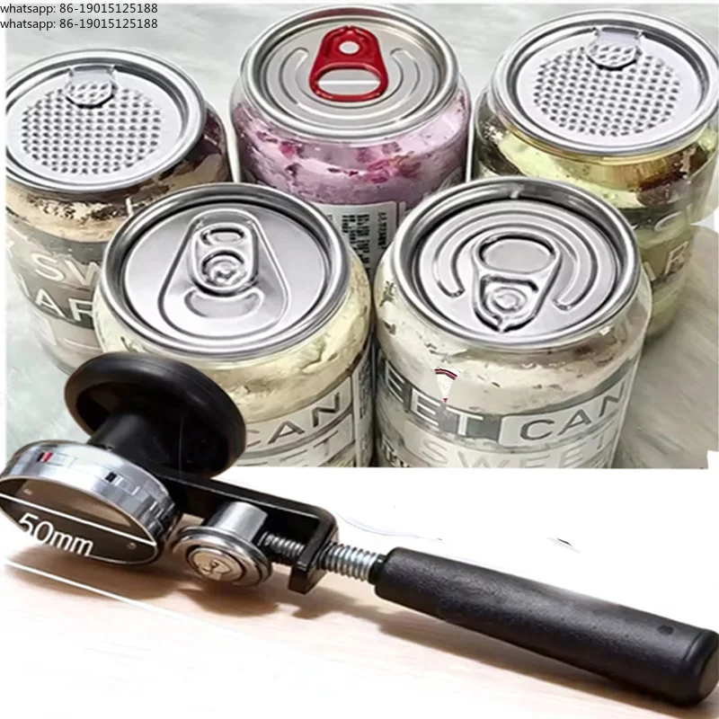 330ML 20Pcs Airtight PET Food Cans with Pull Ring Lids & Manual Sealing Machine, Storage Container Set