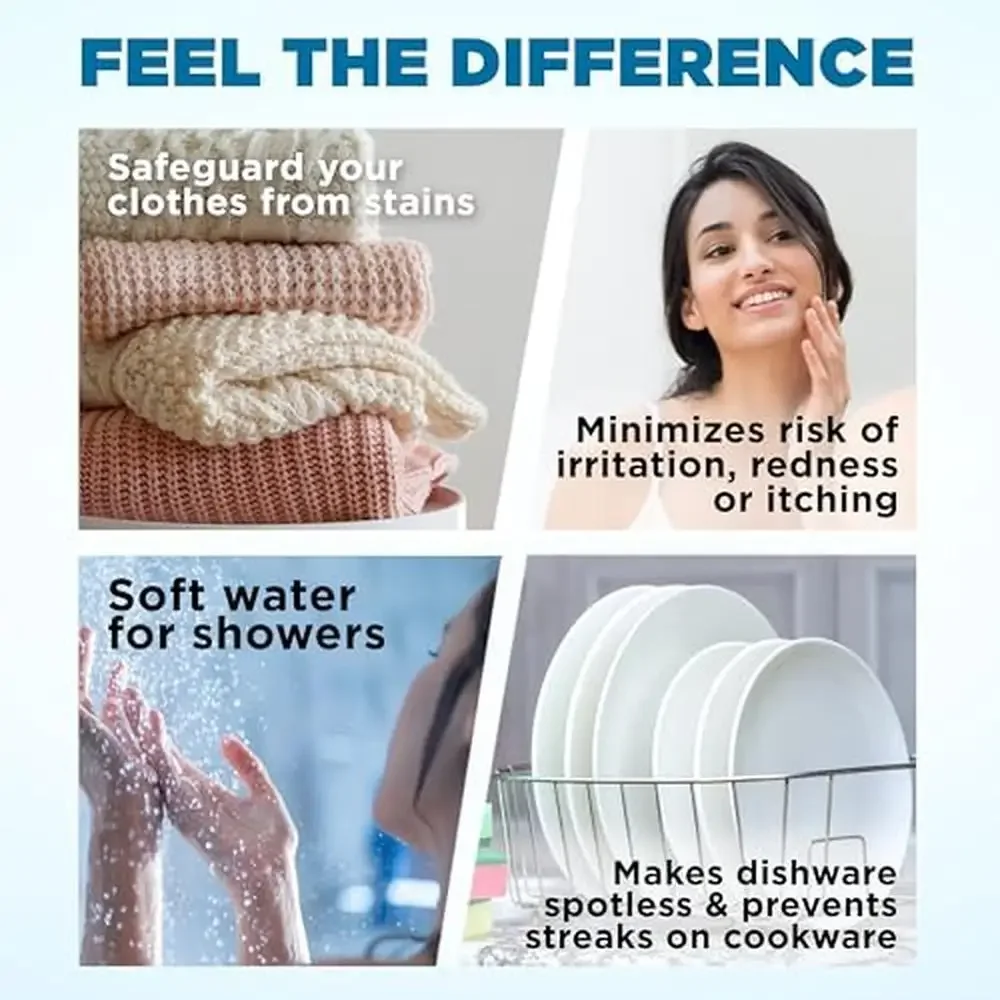 Sistema suavizante de agua doméstico de 32,000 granos con tecnología cerámica patentada Regeneración eficiente Intercambio de iones avanzado NSF/ANSI