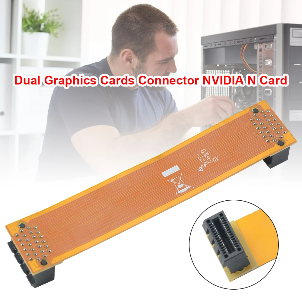 بطاقة NVIDIA N بطاقة فيديو مزدوجة SLI Bridge Crossfire Wire موصل بطاقات الرسومات