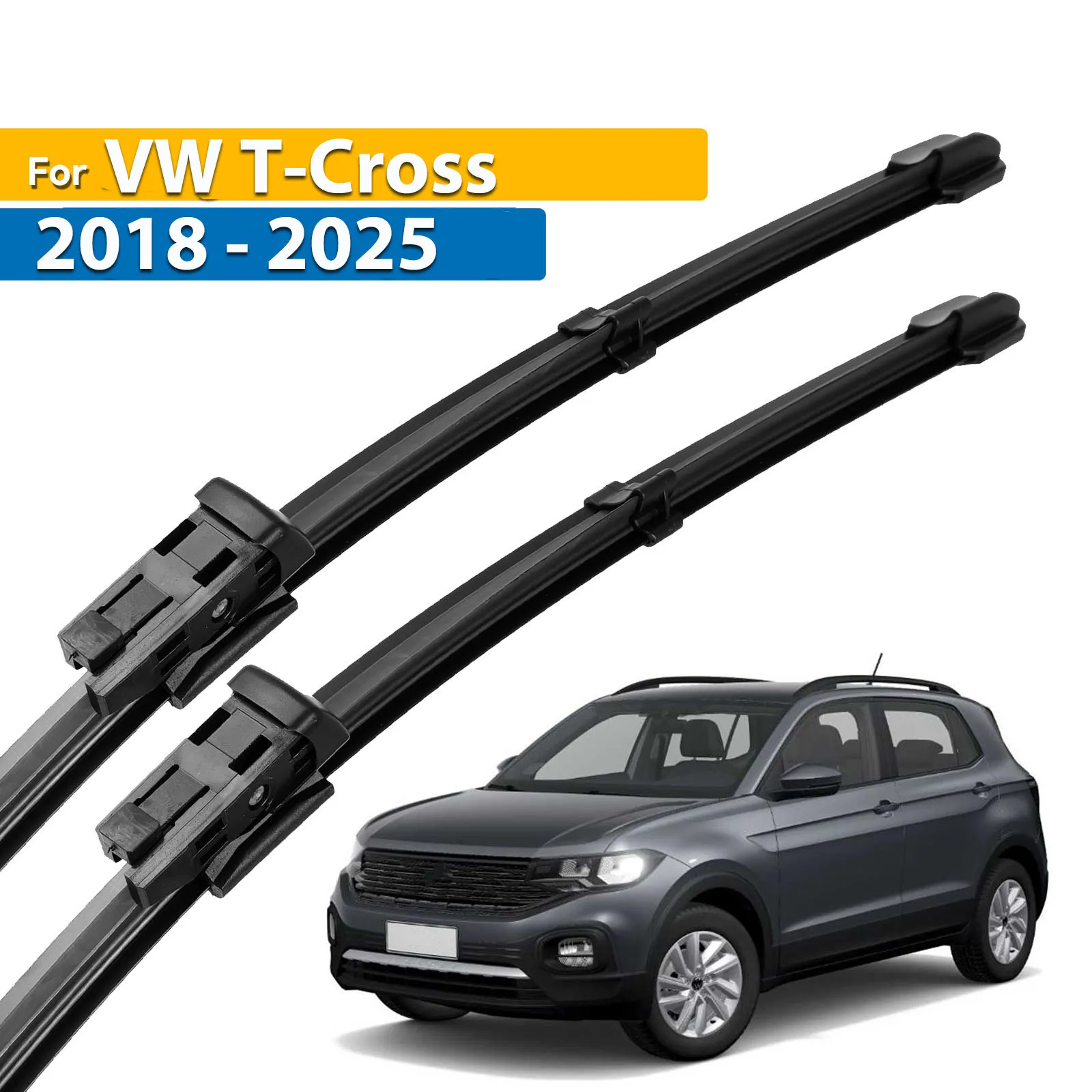

Erick's Wiper LHD Front Wiper Blades For VW T-Cross 2018 - 2025 Windshield Windscreen Clean Window Car Rain Brushes 24"+18"