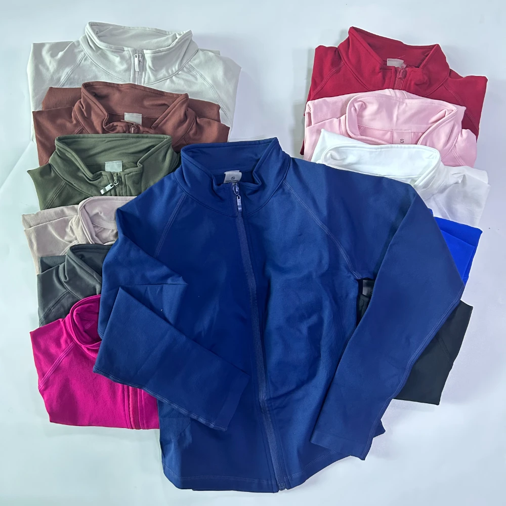Pericic Sports Zippy Jacke Damen Nahtlose Langarm-Gym-Oberteile Reißverschluss-Laufjacken Fitness-Activewear Yoga-Kleidung – Detail 4