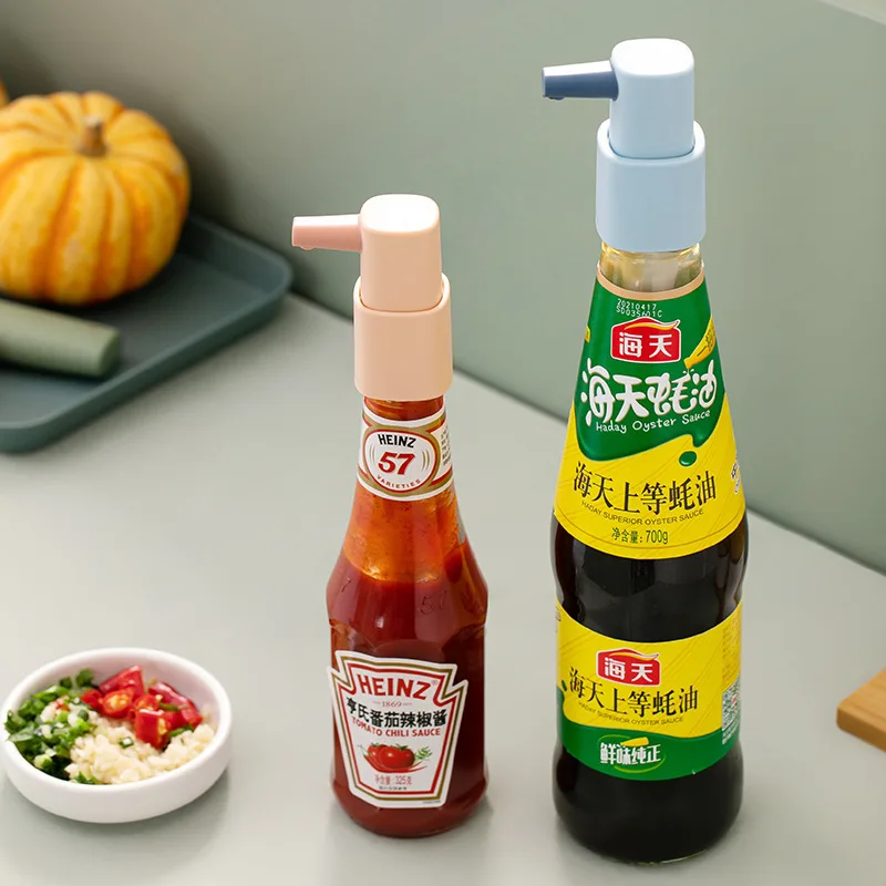 Oyster sauce press Kitchen condiment bottle squeezer Household gadget Salad ketchup pump head squeezer