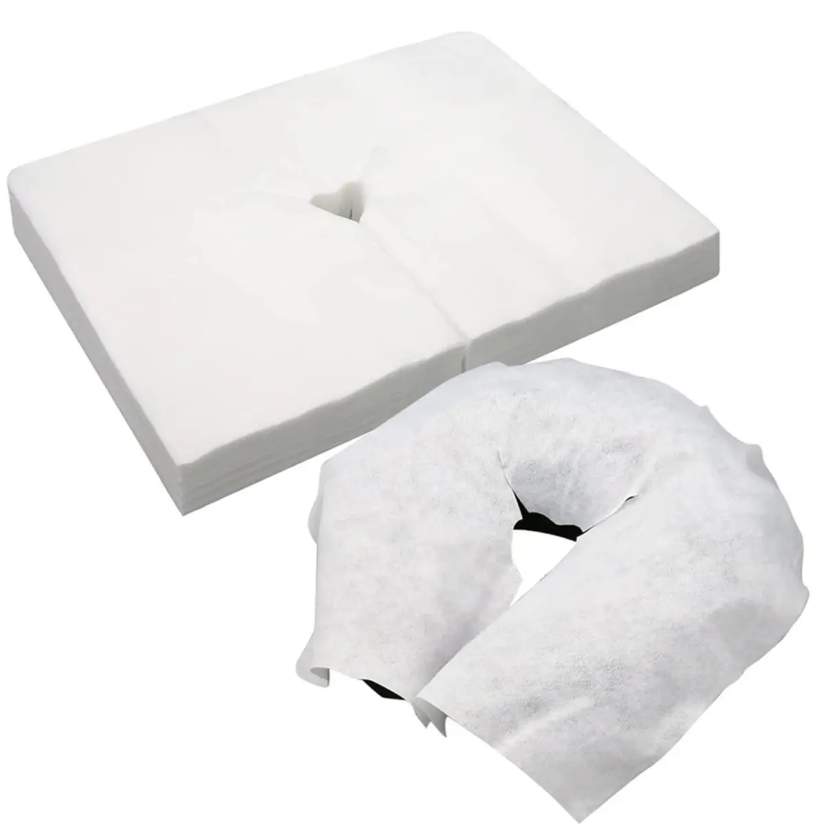 update. 100PCS Disposable Face Cradle Covers, Ultra Soft, Non-Sticking Massage Face Covers, Disposable Beauty Pillowcase Kit