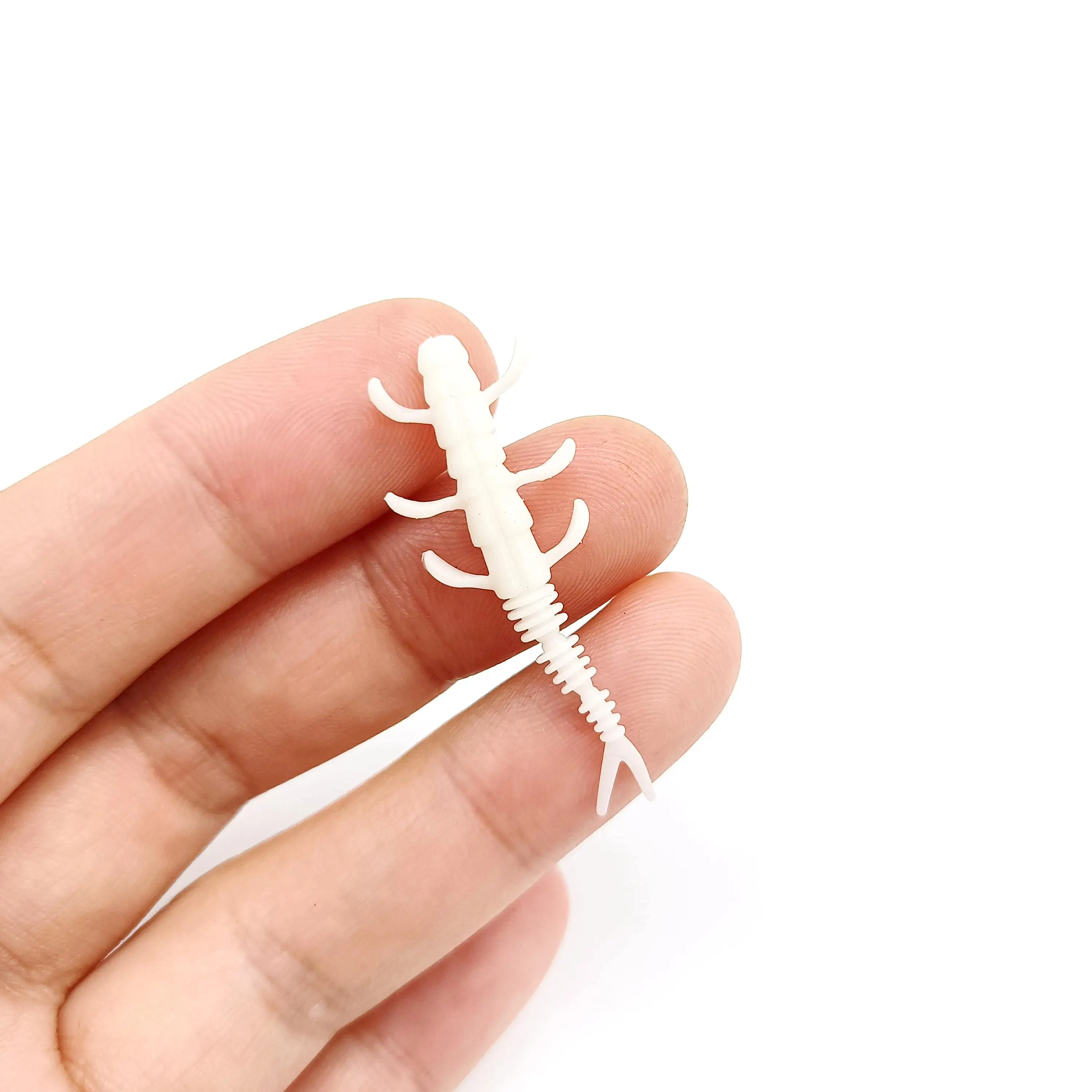DUODUOYU 10PCS TPE Schwimmende Mini Wurm Weiche Angeln Lockt 0,35g/40mm Jig Wobbler Silikon Künstliche Köder bass Fishing Tackle – Detail 8