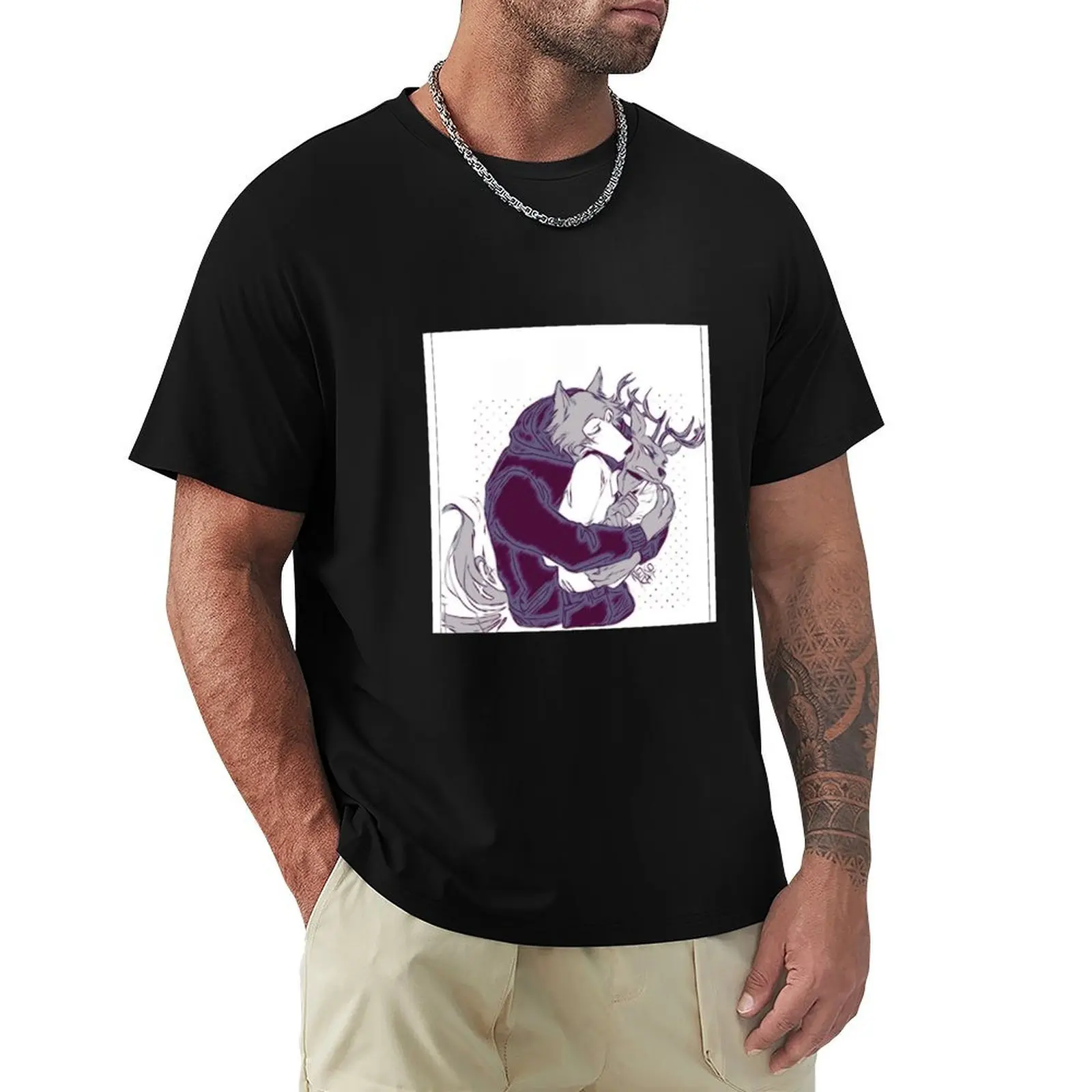 Beastars - Legosi and Louis (Sketch) T-Shirt Trend Art Print T-Shirt