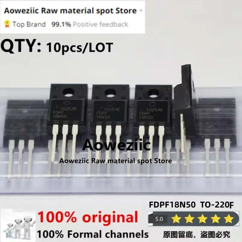 

Aoweziic 100% New Imported Original FDPF18N50 18N50 TO-220F MOS FET 18A 500V
