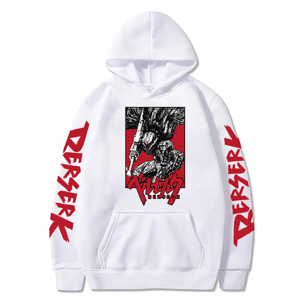 Anime Berserk Hoodies Printed Men Women Fashion Long Sleeve Harajuku Goth Clothing Aesthetic Streetwear Oversized