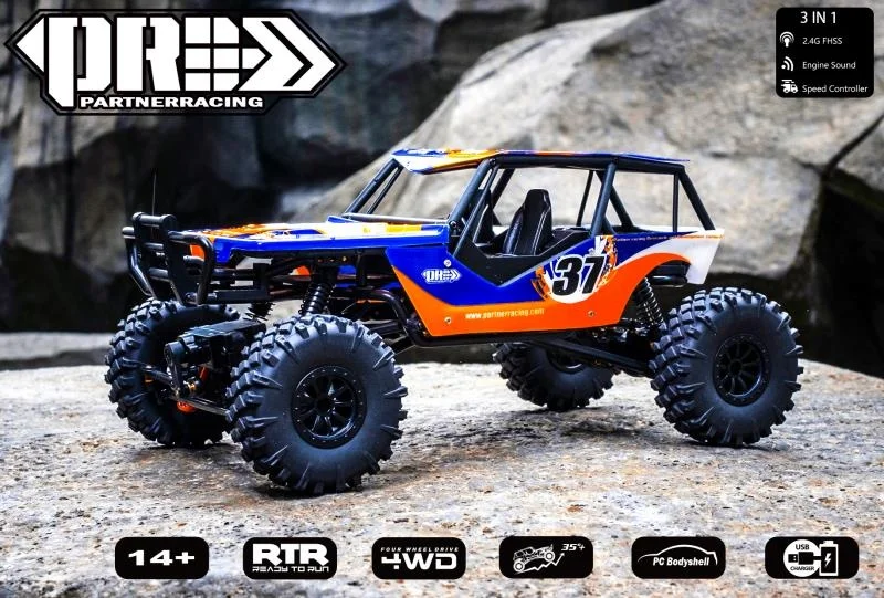 PRC 1/18 RC Car 4WD Rock Crawlers 4x4 Driving Car mini desktop Climbing car Remote Control Off-Road Vehicle Toy Engine Sound