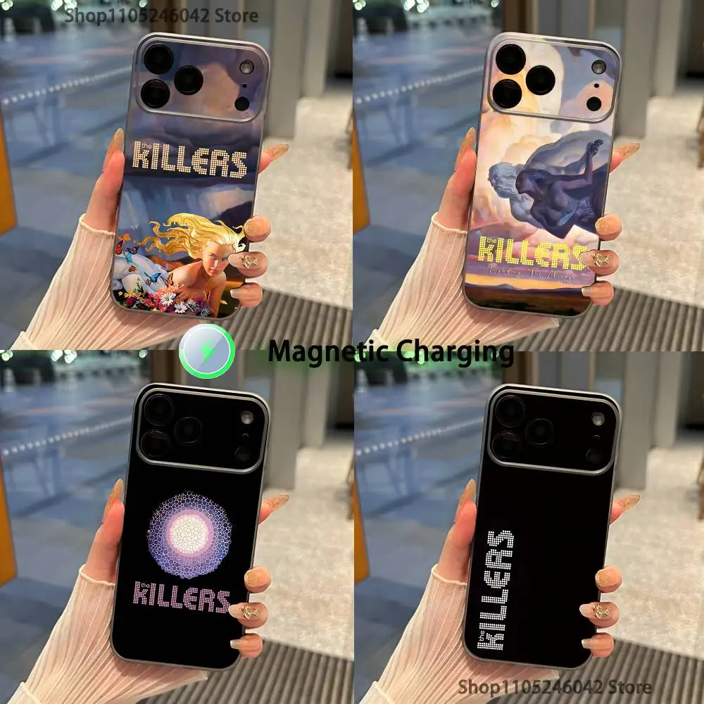 Band The K-Killers For iPhone 18,17,16,15,14,13,12,11,Pro,Max,Plus Transparent gray Phone Case Magnetic Wireless Charging