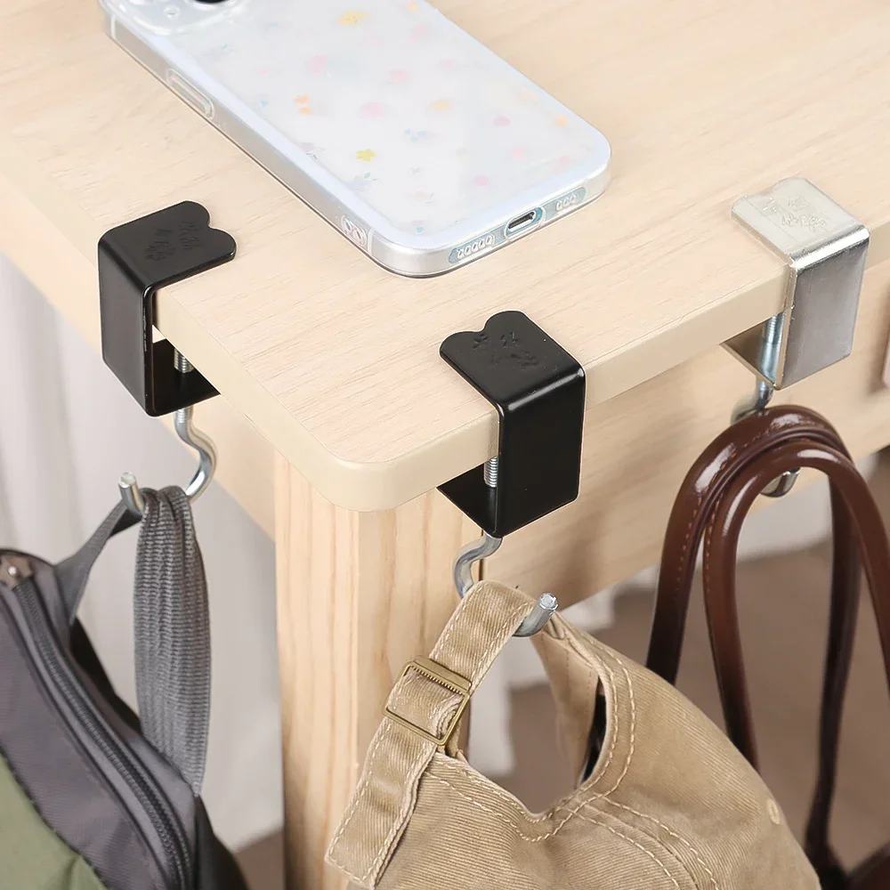 Adjustable Desktop Load Bearing Hook Universal Sturdy Iron Hook Practical Furnishing Hook Simple Fashion Portable Storage Rack