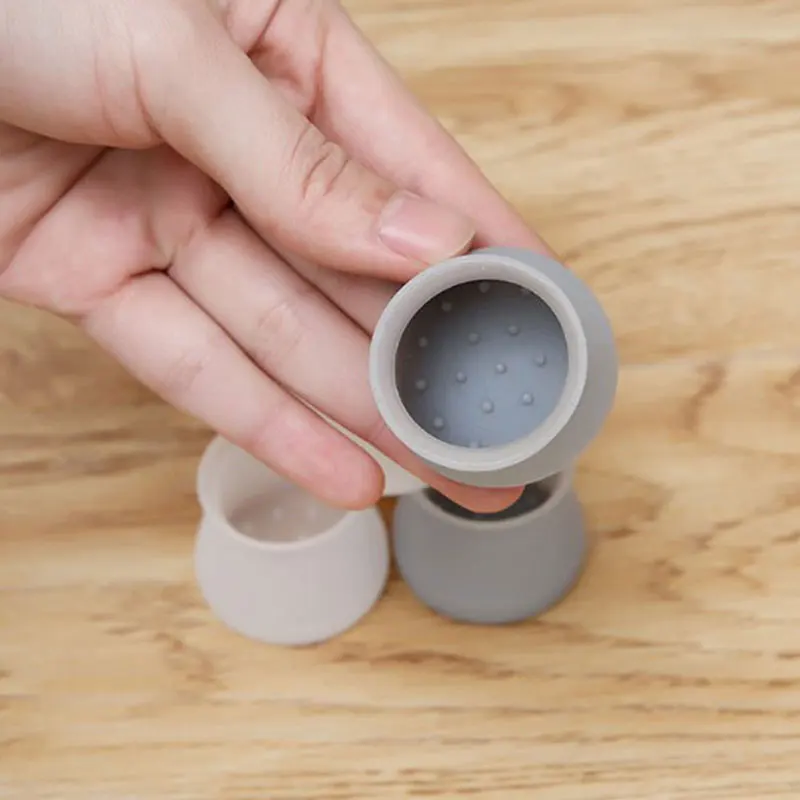 4 Silicone Bàn Ghế Chống Trơn Trượt Vòng Chữ Nhật Dài Bàn Chân Bảo Vệ Bàn Chân Thảm Sàn Bảo Vệ Ghế Chân tầng