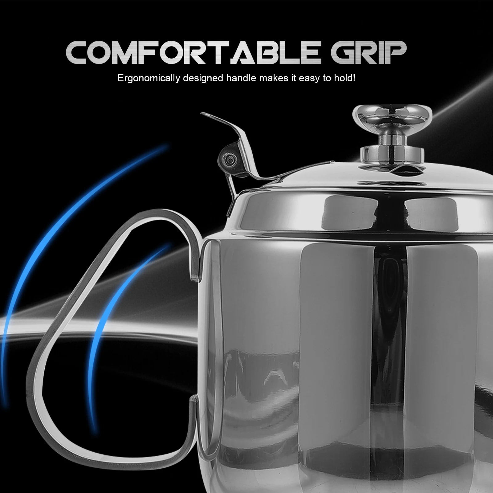 

Stainless Steel Teapot Large Capacity Strainer Kettle Tea Pot Juicer Water Jug Kitchen Dining Office Restaurant