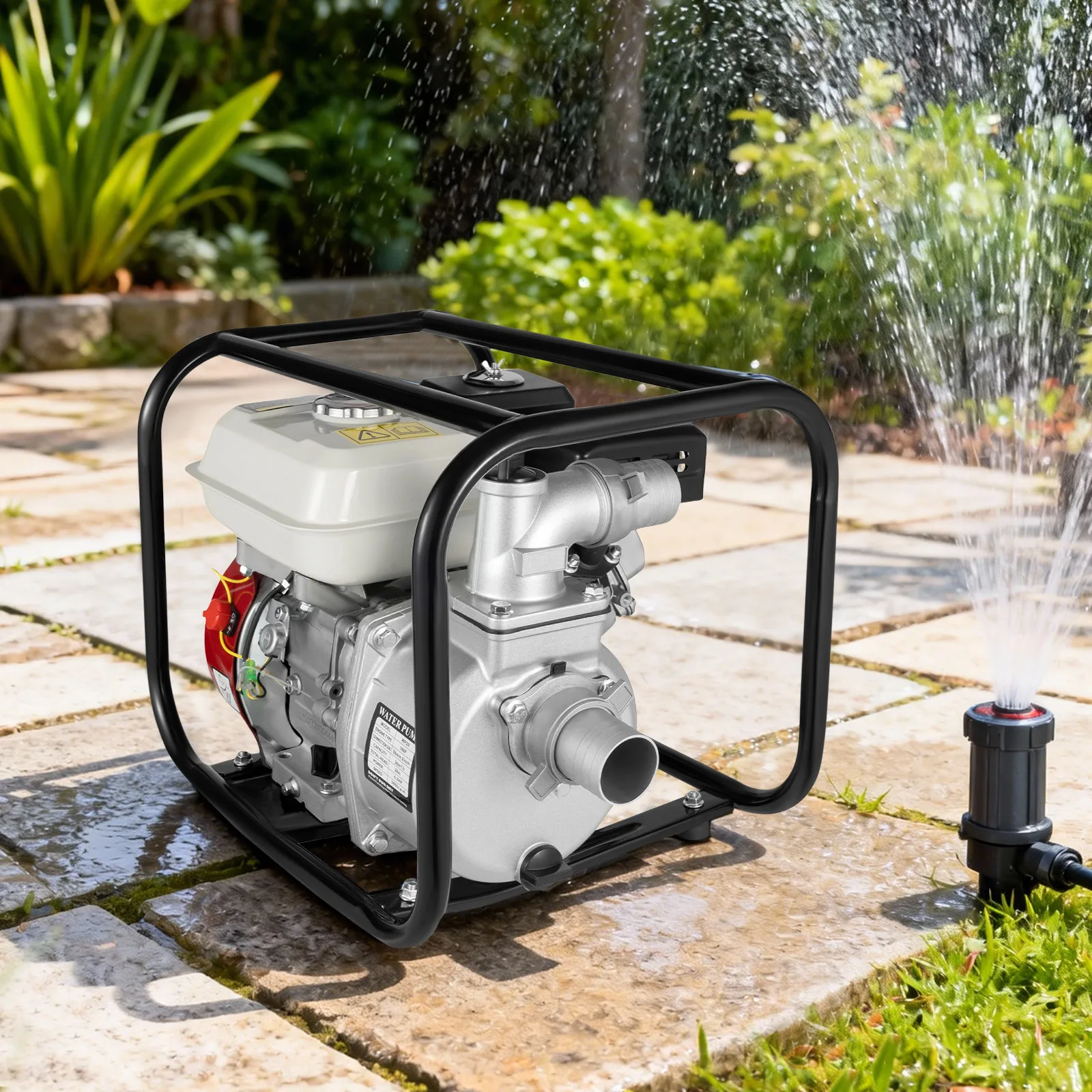 

Водяной насос, 6.5 л.с., 4-тактный бензиновый водяной насос, 4.8 кВт, высокомощный, с входом/выходом 2 дюйма, для ирригации, дренажа, сельского хозяйства