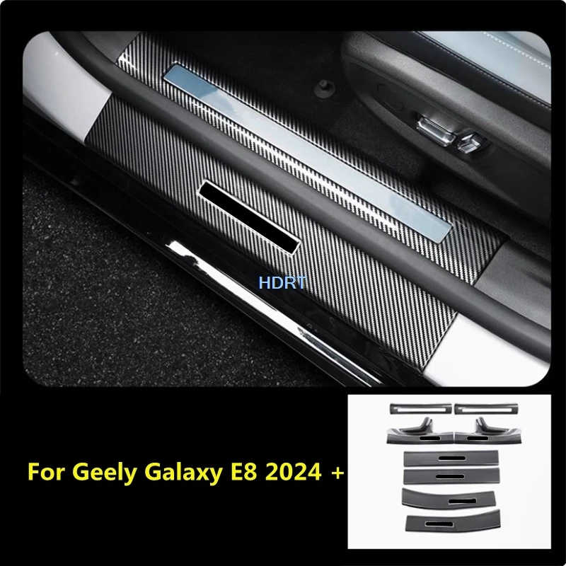 

Car Styling Door Sill Scuff Plate For Geely Galaxy E8 2024 + Welcome Pedal Threshold Rear Trunk Guard Cover Sticker Accessories
