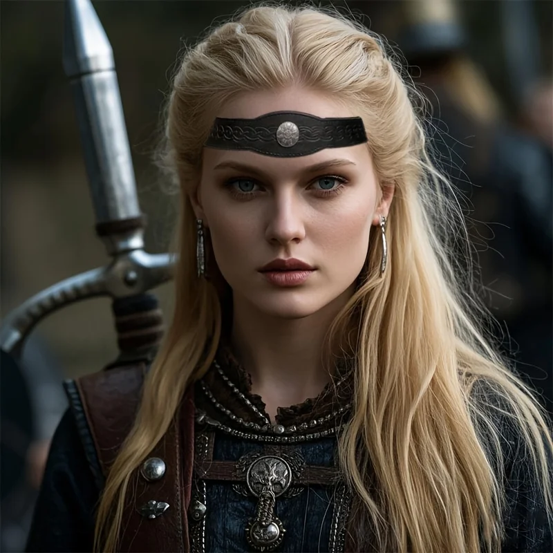 

Средневековая повязка на голову из искусственной кожи с тиснением, повязка для волос для ролевых игр и костюмированных мероприятий, реквизит для одевания для взрослых