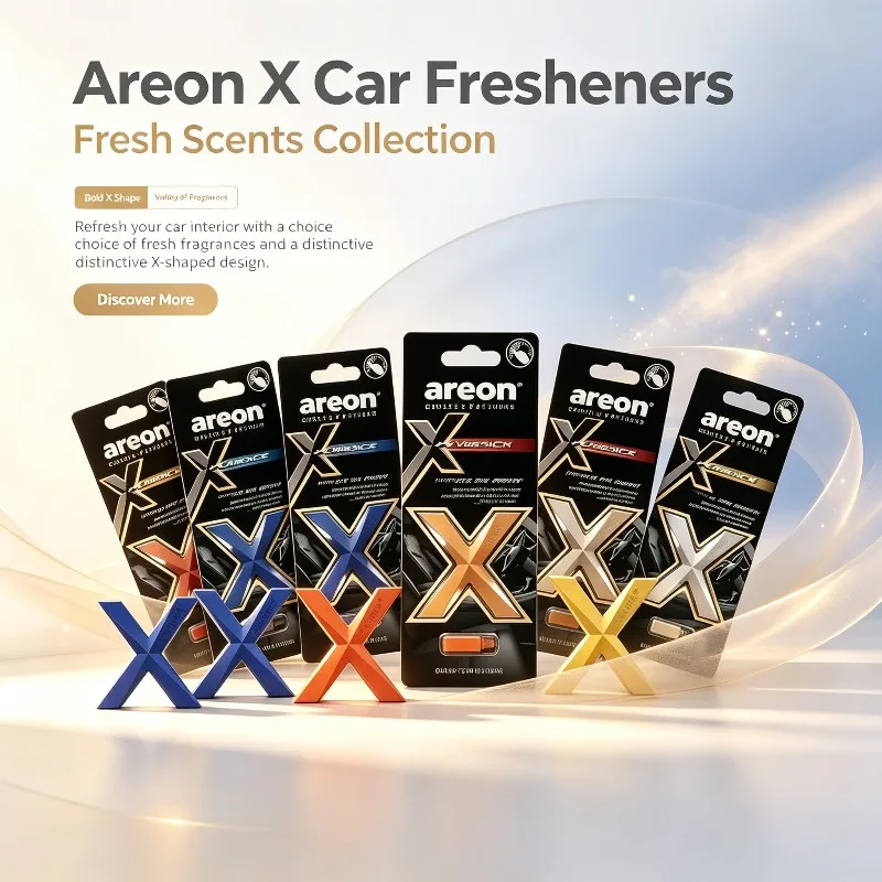 6 Pcs Premium Areon X‑Experience Scented Hanging Ornament Multi‑Color Fragrance Accessory for Car Household Office Spaces