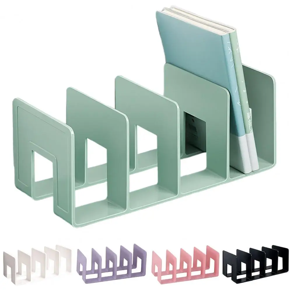 منظم ملفات مكتبي لتنظيم البريد مع 4 حجرات للمستندات والمجلات ورف الكتب المنزلي والمكتب والمنزل للتنظيم