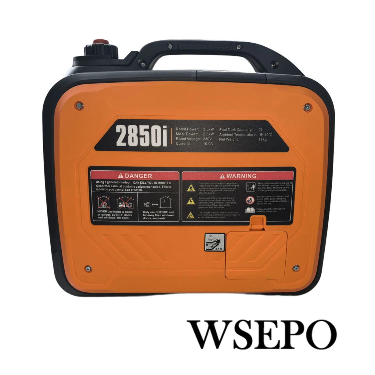 WELL THUMB WSE2850I Portable Silent 2.3KW (Max Power 2.5KW) 230V 50HZ AC Inverter Generator Set