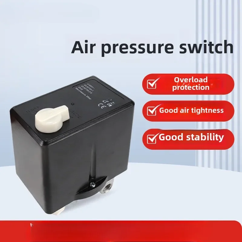 Three-phase 380V single-pass 8kg air compressor pressure switch with thermal protection relay