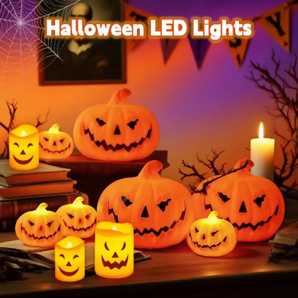 1/3Pcs Halloween Kürbis LED Licht Halloween Party Hause Innen Dekoration Lieferungen Halloween Dekoration Kinder Gefälligkeiten Nettes geschenk