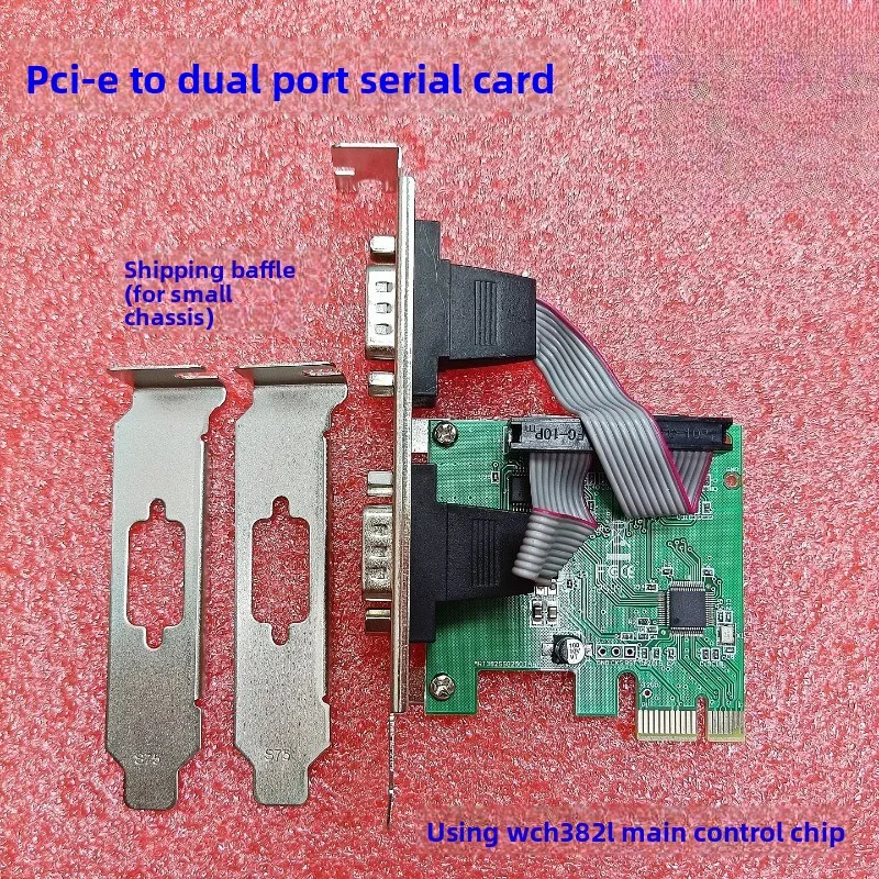 PCI-E To Dual DB9 RS232 Serial Port Card 2 COM Ports Industrial PCIe Serial Adapter for Windows 10