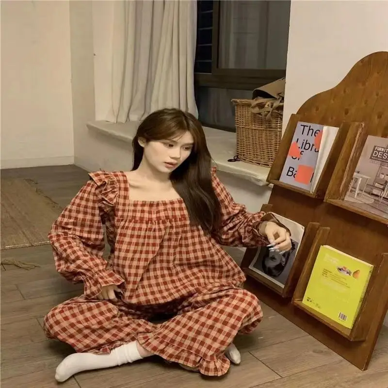 

Горячий пижамный комплект, женский пижамный комплект, женские теплые зимние пижамы, модная домашняя одежда, пижамы, милый и мягкий пижамный комплект на Хэллоуин