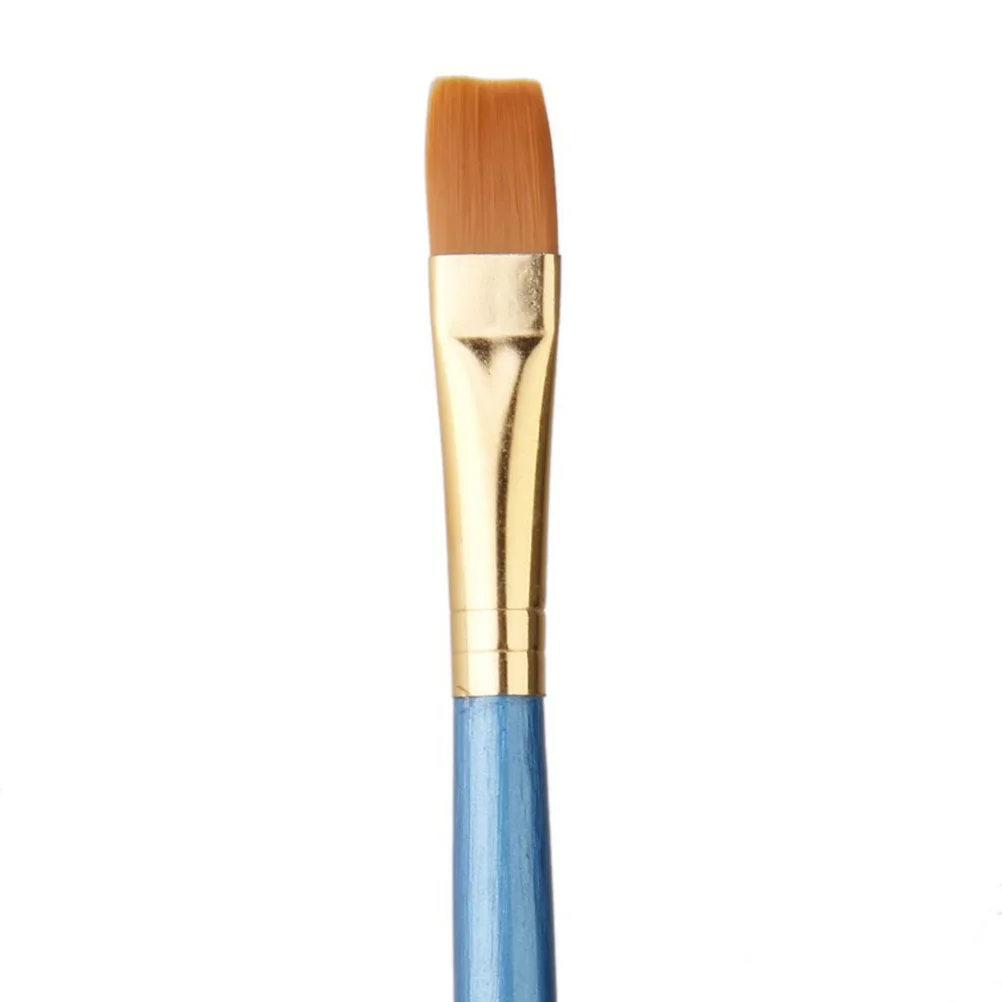 

10pcs Watercolor Painting Brush Set Nylon Wood Blue 17.3-19.1Cm Gouache Acrylic Art Brushes For Artists Beginners