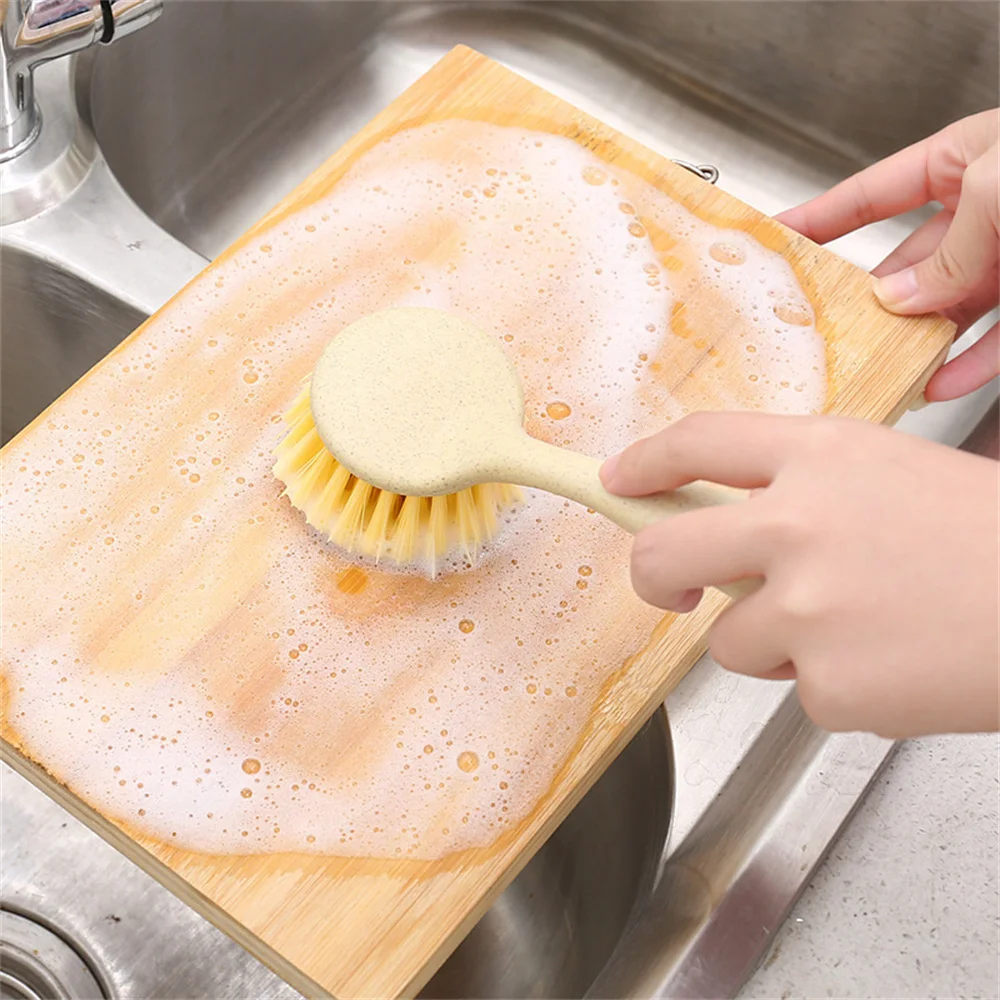 1/3/5pcs Long Handle Pot Washing Brush Multi-purpose Pan Dish Cleaning Brush Household Kitchen Stain Removal Cleaning Gadgets