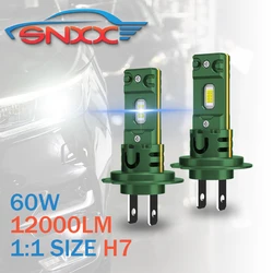 SNXX H7 LED Headlight Bulbs Mini Tubro 12000LM 6500K Bright White Led Lights 3580 CSP Chip Wireless Atuo Canbus Led 12V Lamp