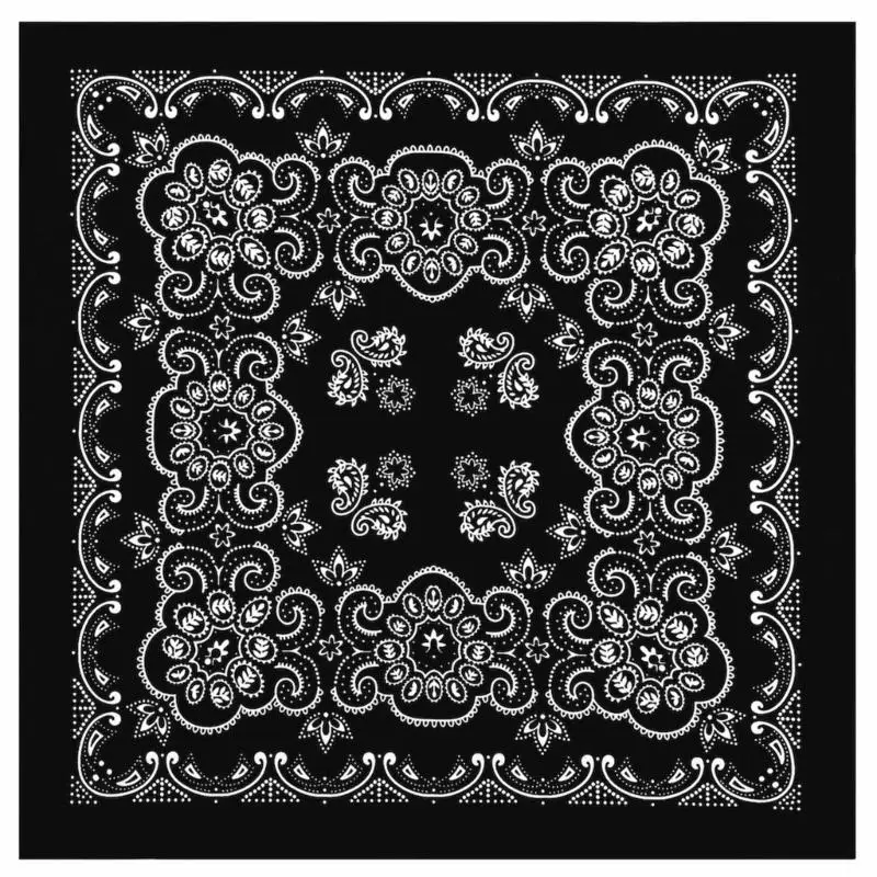 

652F Unisex Turbans Head Scarf Headwear Square Hair Scarves Creative Head Wrap Elaborate Floral Pattern Hair Cover Wrap