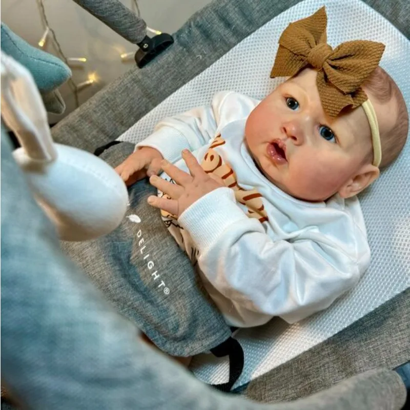 NPK 26Inch Unpainted Reborn Blue Sparrow Blank DIY Doll Kit with Fresh Color Cloth Body and Eye Include