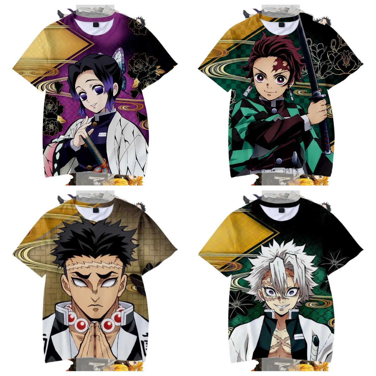 

2025 Summer Hot-selling New Japanese Animation Demon Killer Kamado Tanjirou Role-playing T-shirt 3D Printing Breathable Top