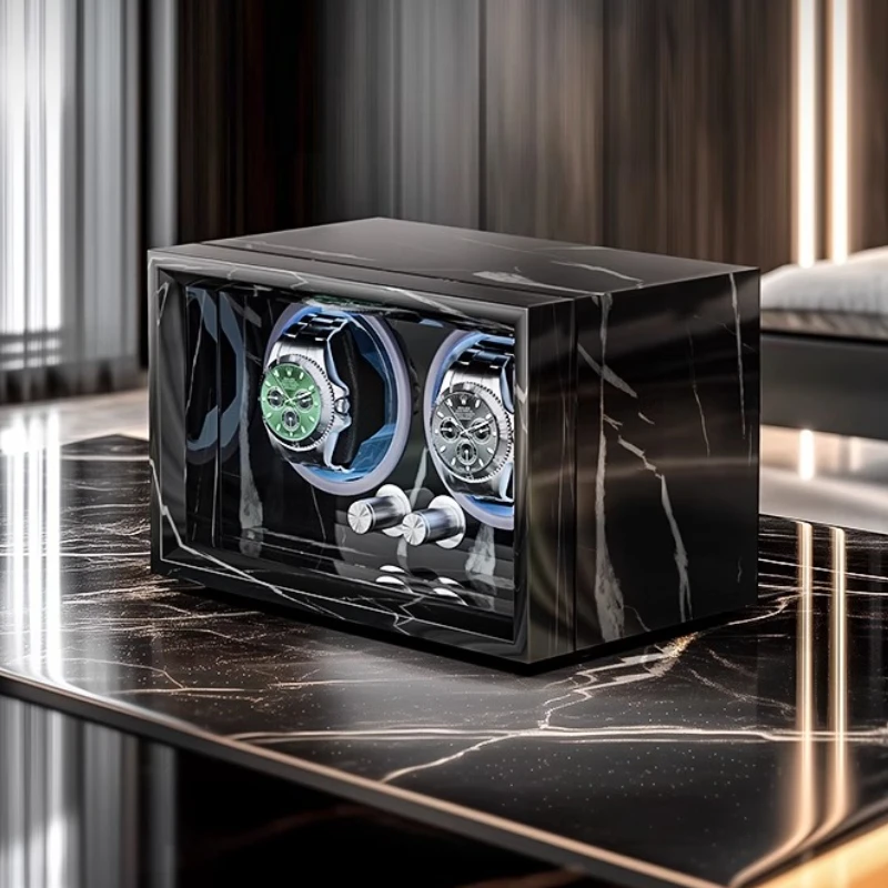 Automatic Watch Winder Minimalist Watches Winders Luxury Collection Mechanical Watch Winder Organizer Packaging Gift LED Lights