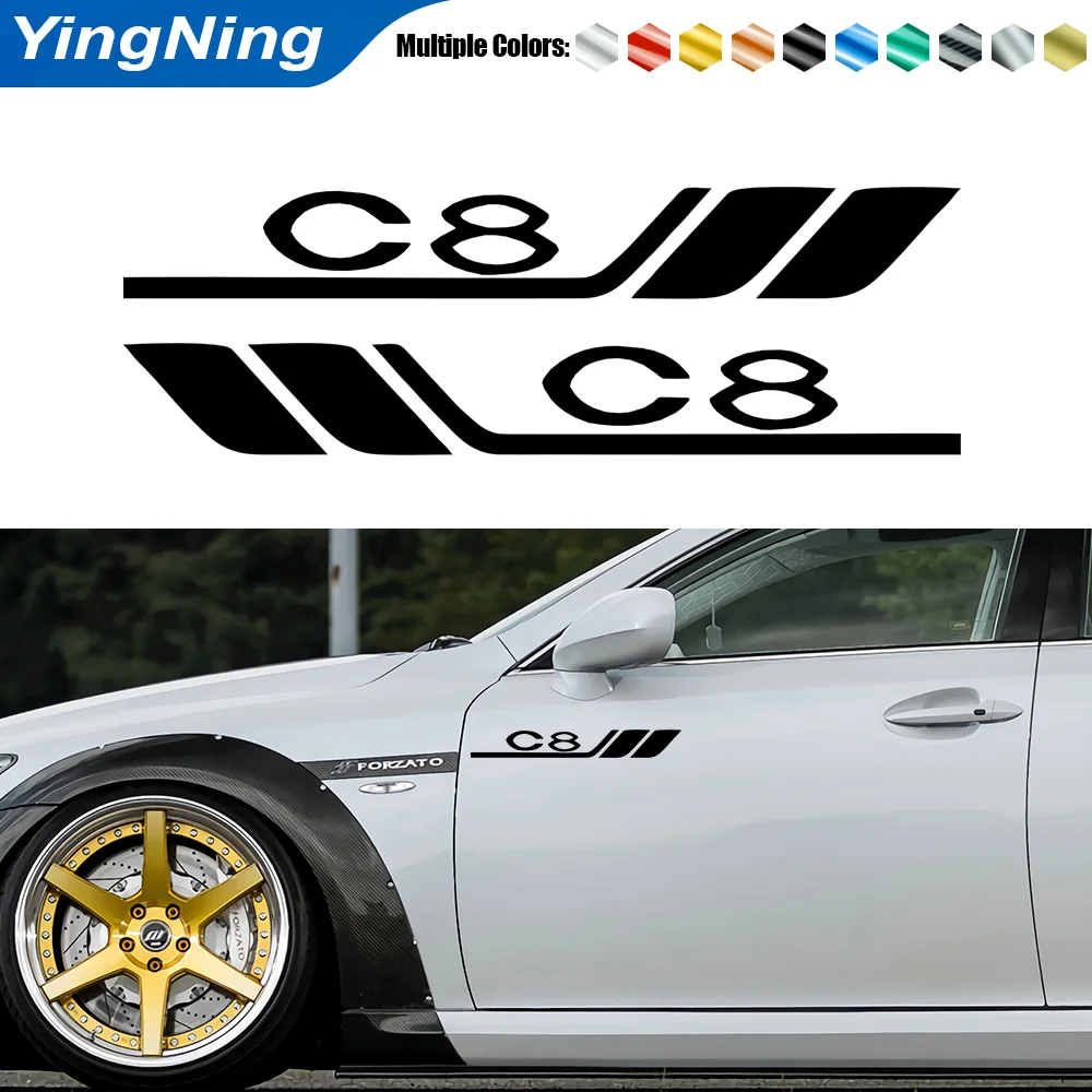 

2Pcs Car Side Sticker For Citroen C8 Vinyl Car Body Creative Car Fender Decorative Leaf Door Decal Sticker Auto Accessories