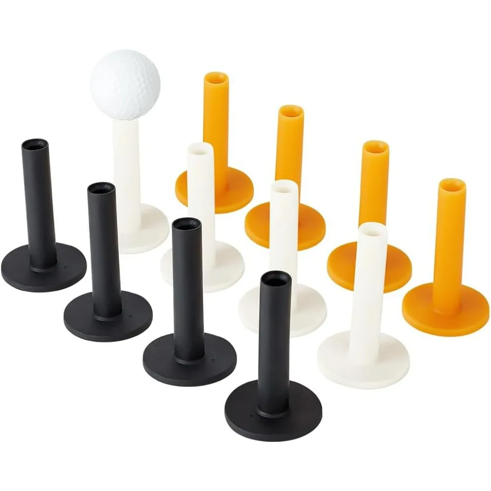 12 Pcs Rubber Golf Tees 3.39 Inch  Tee Holder Tees for Range Mats Driving Range Tee Simulator Tees for Outdoor