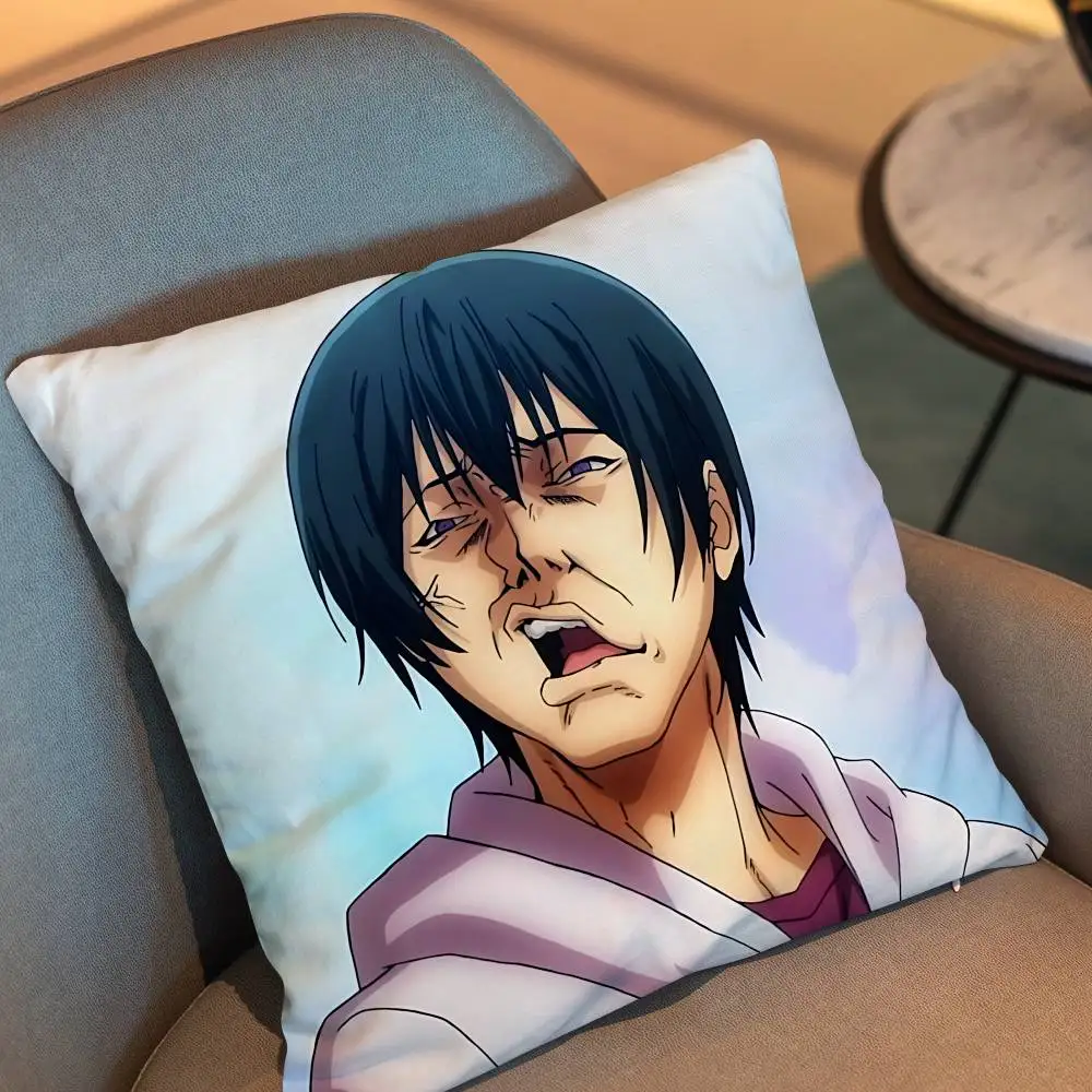 Iori Kitahara Grand Blue Dreaming  Print Throw Pillow Cover Square Cushion Case for Living Room Bedroom Decor