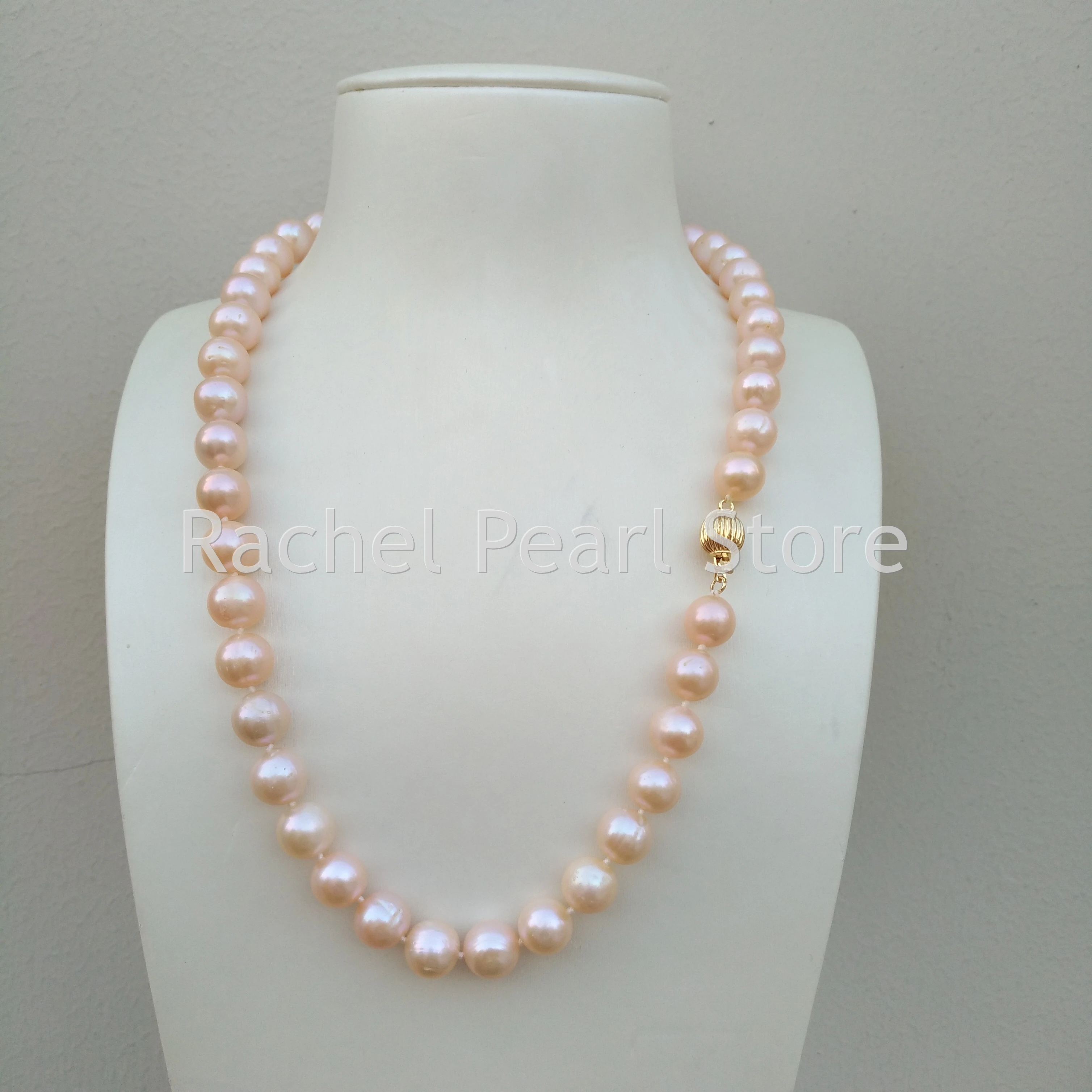 

17" Magnificent South Sea 9-10mm Light Pink Pearl Necklace For customization, size, length, please contact