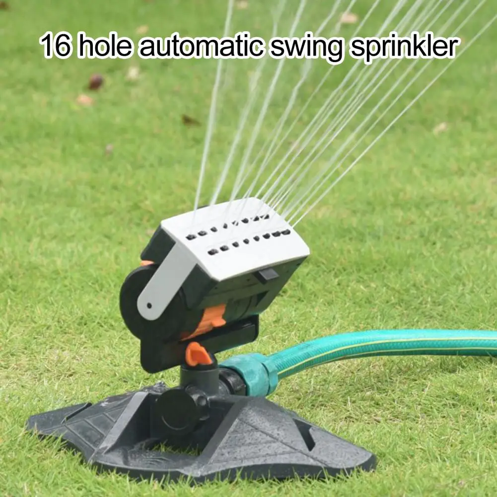 Easy-to-install Lawn Sprinkler Highly Efficient 360-degree Rotating Tripod Sprinkler for Area Irrigation with 16 Holes Design 4